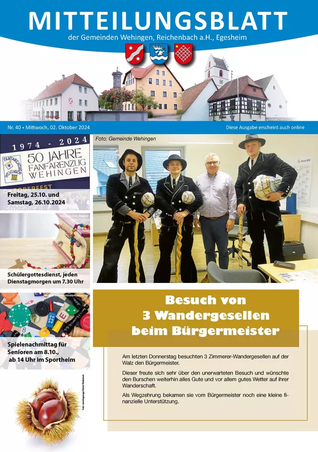 Titelblatt Mitteilungsblatt 40/2024